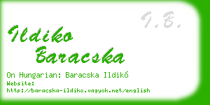 ildiko baracska business card
