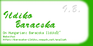 ildiko baracska business card